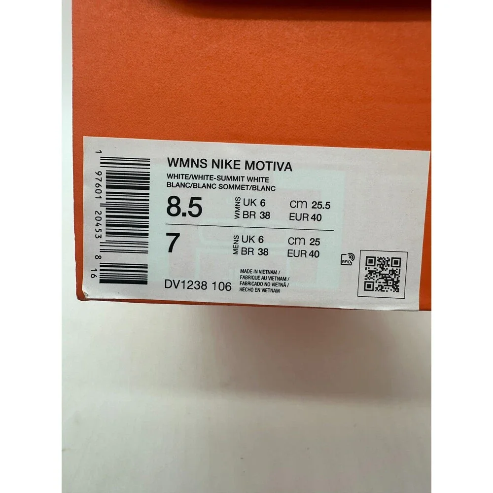 Nike Motiva Women's size 8.5 White Pure Platinum Running Shoes DV1238 106